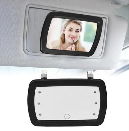 Universal Sun Visor Car Makeup Mirror With Finger